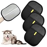 Nicphyn 3 Stück Tierhaarentferner Handschuh, Katzenhaarentferner, Pet Hair Remover Glove, Tierhaarentfernungshandschuh, Fellhandschuhe Haarentfernung, Fellmagnet Handschuhe, Haustierhaarentferner
