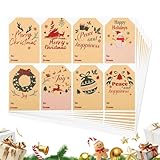 Weihnachts-Namensaufkleber, selbstklebende Verpackungen, Dekoration, beschreibbares Etikett, für Umschläge, Karten, Urlaub, Party, Gastgeschenk, Familientreffen