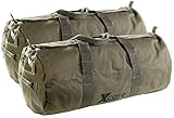 Xcase Packsack: 2er-Set Canvas-Sport- und Reisetaschen mit Tragegriff, je 70 Liter (Canvas-Handgepäck-Reisetasche, Unisex-Reisetasche, Rucksack)