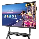MWE 65 Zoll 4K Touchscreen Interaktives Whiteboard, Elektronische Whiteboard, Smartboard, 8+128 GB, Ausgestattet mit Mikrofon, Ultra High Definition Kamera, Geeignet für Büro, Bildung, Haushalt