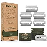 Rasierhobel Klingen | 100 universale Rasierklinge - Vorrat für 18 bis 24 Monate | Damen & Herren für Hobel & Rasierer | Double Edge Safety Razor Blades | Bambaw