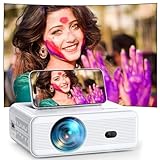 18000 Lumens Beamer, Full HD 1080P Mini Beamer, AMEELA Video Beamer, 2.4/5G WiFi Bluetooth Beamer, tragbarer Home/Outdoor Beamer kompatibel mit TV Stick/USB/Laptop/HDMI/iOS/Smartphone