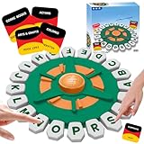 Think Words Spiel Deutsch,Brettspiele Wortspiel Buchstaben Spiel Quickstop Spiel für Erwachsene Kinder Wörter Sturm Spiel Buchstaben Drücken Wortspiel Familienspiel für 2-8 Spieler Ab 9 Jahren
