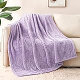 Whale Flotilla Kuscheldecke Flauschige Decke, Warme Fleecedecke Sofadecke Wohndecke Couchdecke, Superweich und Kuschelig, 130X170CM, Lila