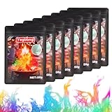 FORMIZON Buntes Feuerpulver, 400g Magic Fire Pulver, Bunte Flamme Farbwechsel Powder für Feuerstellen, Kamin, Neon Flames, Feuerfarben Pulver für Partys Halloween Weihnachten (400g)