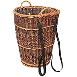 Kiepe Tragekorb – Huckelkorb, Rückentragekorb aus Weide, großer Holzkorb mit Gurt (Groß/S) für Gartenarbeit und Ernte