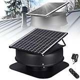 RSPPPJQ Solar-Dachbodenventilator mit Fernbedienung Solarbetriebener Dachbodenventilator mit bürstenlosem Motor, Hagel- und Wetterbeständigkeit, thermostatgesteuert