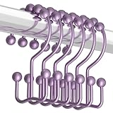 Titanker Duschvorhang-Haken, Ringe, Violett-Grau