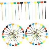 Lurrose 250Stücke Kabelbinder mit Marker Nylon Kabelbinder Selbstsichernde Beschriftung für Kabelmanagement Verschiedene für Tv Computer Gitarrenkabel