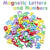 Magnetische Buchstaben, Zahlen, 108 Stück, Alphabet, Groß- und Kleinbuchstaben für Kinder, Magnetbuchstaben aus EVA, Zahlen für Lernspielzeug, mehrfarbig