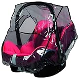 sunnybaby 13222- Universal Regenverdeck, Regenschutz für Babyschale, Baby-Autositz (z.B. Maxi Cosi, Cybex, Kiddy uva.)| Kontaktfenster | abdeckbare Trageöffnung | glasklar | Qualität: MADE in GERMANY