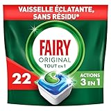 Fairy Original All In One Regular-Geschirrspültabs, 22 Kapseln