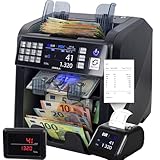 Jubula MV-600 Banknotenzähler Bundle mit Jubula MPR-1 | Banknotensortierer für gemischte Geldscheine | UV/MG/IR/DD / 2CIS usw. | Exakt | EUR USD GBP SEK CHF usw. | Geldzählmaschine | Geldzähler