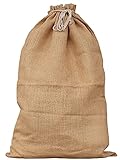 Großer Nikolaussack, Weihnachts-Sack, Weihnachten, Winter - Jute- (Natur, 100x60 cm)