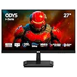 ODYS i27-F-144 Gaming Monitor – 27 Zoll (69 cm) Full HD (1920x1080), 144 Hz, 1ms, IPS-Panel, Adaptive Sync, HDR10, 120% sRGB, HDMI 2.1, DisplayPort, Flicker-Free