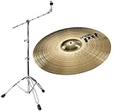 Paiste PST3 18' Crash-Ride Becken + keepdrum Galgen-Beckenständer