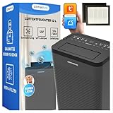 Climative Luftentfeuchter Elektrisch 12L/24h mit HEPA Filter & Aktivkohle, WiFi Smart Home Air Purifier Nexi ION UV Raumentfeuchter für Zuhause, Wohnung, Badezimmer & Wohnzimmer bis 20 m²