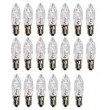 ShuoHui Spitzschaftkerze Riffelkerze Topkerze 23V 3W E10 Ersatzkerzen Schwibbogen Lichterkette (7)