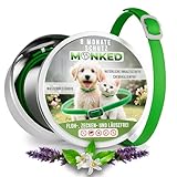 Monked | Natürliches Zeckenhalsband Hunde ohne Chemie | bis 8 Monate Schutz | Zeckenschutz Hund | Zeckenhalsband Hund | Halsband für Hunde | Flohhalsband Zeckenschutz Anti Zecken (Grün, Universal)