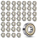 Kugellager, 40 Stück doppelt geschützte Rillenkugellager, 608ZZ Miniaturkugellager, Klein Rillenkugellager für DIY, Drehbänke, Motoren, 3D-Drucker, Fräsmaschinen, verschiedene mechanische Geräte, etc