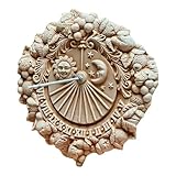 Teramico Deko Sonnenuhr Meridiana aus italienischem Terrakotta frostfest und witterungsbeständig QUALITÄTSWARE Handarbeit (Meridiana 35cm)