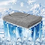 Apritsce Kühldecke 150 x 200CM, 2 in 1 Doppelseitige Kühlende Decke, Schweißableitend und Atmungsaktiv Sommerdecke Kühlend, Arc-Chill Q-Max  0,45 Kinderdecke Sofadecke Reisedecke