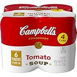 Campbell's Kondensierte Tomatensuppe, 305 ml Dose mit Pop-Top-Deckel, 4 Stück (Verpackung kann variieren)