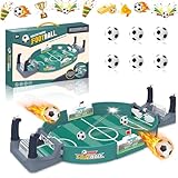 Lonsien Interaktives Tischfußballspiel Kinder mit 6 Fußbälle Mini Tischkicker Fussball Geschenke Jungen Familienfreundliches Tischfußball Spielzeug