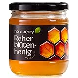 Nordberry 1 kg Roher Blütenhonig – reiner, naturbelassener und ungefilterter aus Lettland – (2 x 500 g)