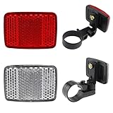 iCovalescent Fahrrad Reflektoren Vorne und Hinten, 1stk Reflektoren Vorne+1stk Hinten, Fahrrad Reflektoren Set Vorne Hinten für Mountainbike Motorrad E-Bike