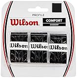 Wilson Overgrip Griffband, Profile Overgrip, 3 Stück, schwarz, WRZ4025BK