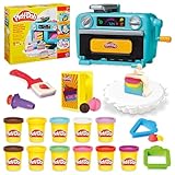 Play-Doh Bunte Konditorei mit Spielzeug-Ofen, Werkzeugen, Accessoires und 11 Dosen Knetmasse zum Formen, Backen und Dekorieren, Bastel-Set für Mädchen und Jungen ab 4 Jahren