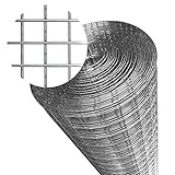 LVSEWOA Geschweißtes Edelstahl-Drahtgitter 1/2' Quadratdrahtrolle - Widerstandsfähiger Zaun für Hühnerstall, Kaninchengehege, Garten, Obstkäfig (Größe: 1,2 x 10 m)