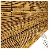 Generisch Bambusrollo Sichtschutz Outdoor Wetterfest, 70% UV-Block, Atmungsaktiv, für Fenster, Raffrollos, 44' x 72' (110cm x 180cm)