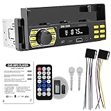 Autoradio Bluetooth,Multifunktionales Single DIN Autoradio,Freisprecheinrichtung,AUX Eingang,LED Anzeige,FM Radio(schwarz)