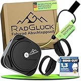 RadGlück® Fahrrad Abschleppseil 2,4 m Kevlar-Nylon | Abschleppsystem für Kinder & Erwachsene bis 120 kg – Ideal für Familienausflüge, MTB & Pannenhilfe