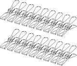 Skroad 100-Pack-Kleidungsstücke, Edelstahl-Wäsche-hängende Wäscheleine-Clips für Kleidung, Papierdateien, Snacks Seal