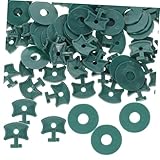 NUOBESTY 50 Stück Gewächshausclips mit Kunststoff Unterlegscheiben Befestigungsclips für Isolier und Schattierungsnetze Pflanzenhänger für Große Gewächshäuser