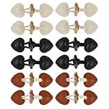 12 Paar Knebelknöpfe, Leder Knebelverschlüsse, Baumwollkordel Lederschnalle Knebelknöpfe Kinder, Taschenverschlüsse, Knöpfe zum Annähen für Pullover, Wollmantel, Dufflecoat, Strickwaren, Jacken