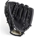 ZYYRSS Baseball-Handschuh für Kinder/Jugendliche/Erwachsene, Softball-Handschuhe, Sport-Schlaghandschuhe PU-Leder-Handschuh für die Linke Hand, Wurf für die rechte Hand (Schwarz, 10,5 Zoll)