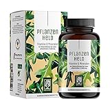 PFLANZENHELD Vegan Multivitamin Kapseln - 120 Kapseln für Veganer und Vegetarier - Daily Vitamins mit B12, Eisen, Zink, Calcium, Magnesium & Vitamin A