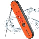Inkbird Fleischthermometer, USB Wiederaufladbar Digital Fleischthermometer IHT-1P, IPX5 Wasserfest Kochthermometer Küchenthermometer, Grillthermometer für Braten, BBQ, Baby-Ernährung