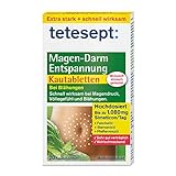 tetesept Magen-Darm Entspannung Kautabletten - mit Kräutergeschmack – Medizinprodukt zur Anwendung bei Blähungen, Völlegefühl & Magendruck - hochdosiert mit Simeticon 1 x 20 Stück