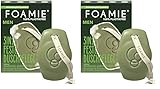 Foamie 3in1 Feste Dusche Männer, Hanfsamen & Zedernholz-Öl, Körper, Gesicht, Festes Shampoo Herren, Beruhigende Reinigung, 90g Extra-Pflegepackung (Packung mit 2)