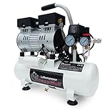 KnappWulf Flüster Kompressor Druckluftkompressor KW1008 Airbrush 69dB 8L Kessel