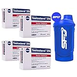 4x Megabol Testosterol 250 + 1x SFD Shaker Gratis dazu! | 30 Kapseln je Packung (insg. 120 Stück) | für Muskelaufbau Body Building Kraftsport Training Fitnessanabol Testosteron (Megabundle)