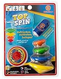 Günther Flugspiele 1560 - Kreisel Top Spin, ca. 4 - 8 cm, Geschicklichkeitsspiel mit 5 stapelbaren Kreiseln, für Kinder ab 3 Jahren, inkl. Starter