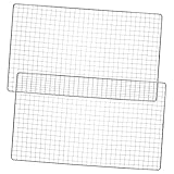 HIAKDOFT 2Stücke Grillnetz für BBQ Langlebig Bedienen für Fleisch Gemüse und Camping und Gartenpartys