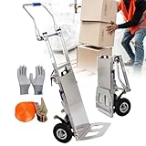 pealiritansemen Faltbarer Elektrischer Treppensteiger-Sackkarre, Tragkraft 200 KG, Robuste Treppensteiger-Sackkarre, Mit 4 M Spannseil, Zum Heben/Transportieren/Transportieren Großer Gegenstände