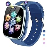 Smartwatch Kinder - Telefon Uhr für Jungen Mädchen mit Anruf, SOS, Spiele, Schrittzähler, Musik, Kamera, Wecker, Hörbuch, Kinderuhr Telefonieren für Kids 3-12 Jahre Geschenk (Marineblau)